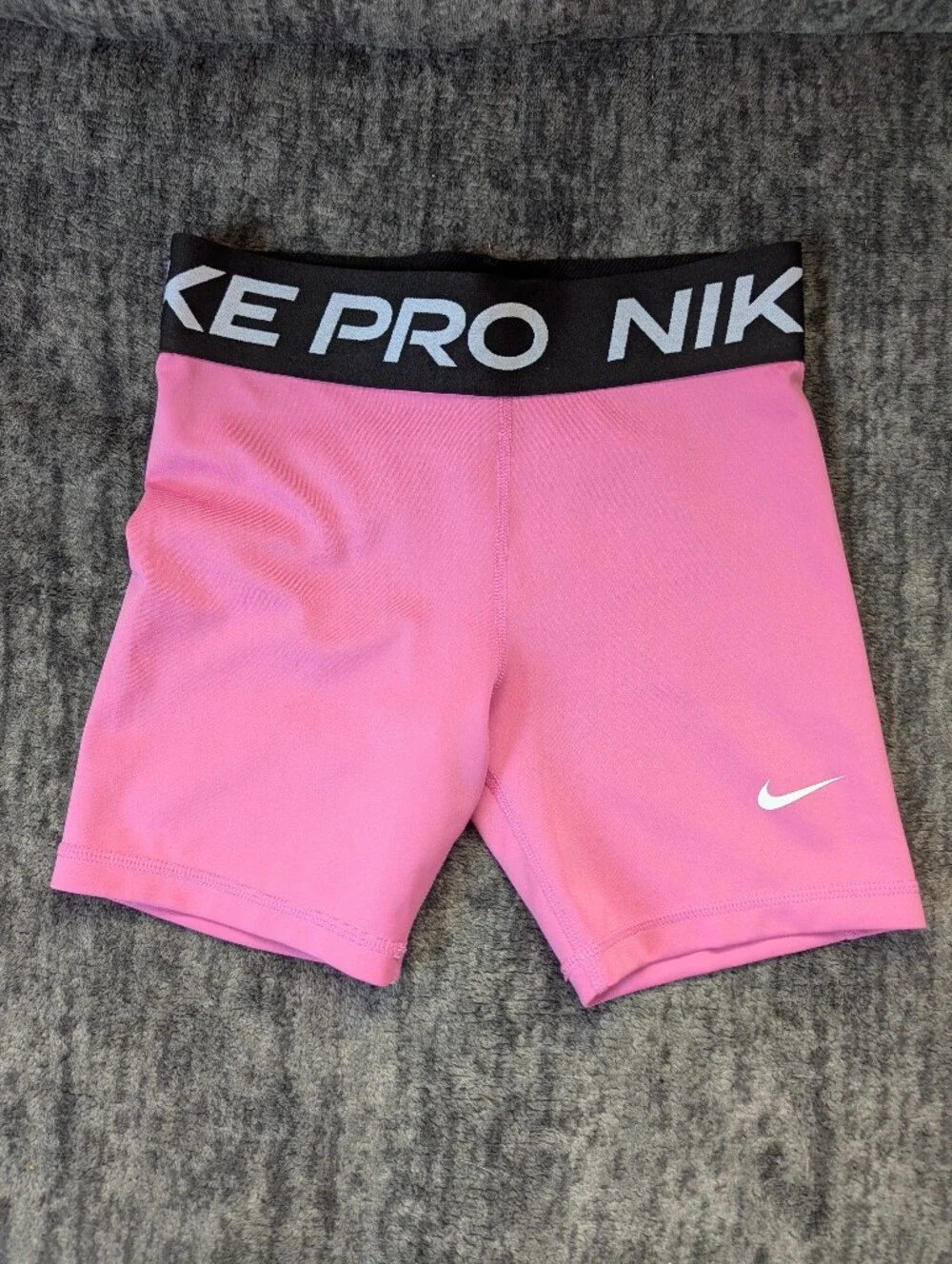 Nike Pink Pro Girls Shorts with Black Waistband